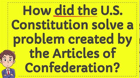 ” 8. . What problem is the new constitution solving according to washington
